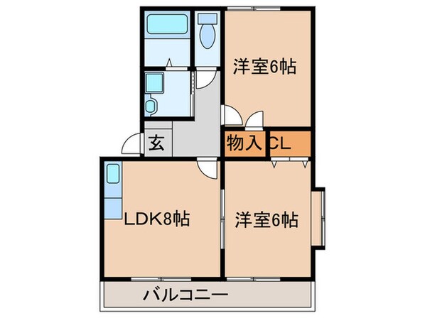 アネックス安武 Ｂ棟の物件間取画像